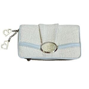 Lancel Brigitte Bardot Wallet Tweed Beige